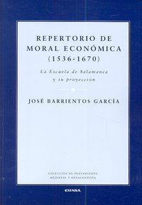 Repertorio de moral económica, 1536-1670, de Barrientos García | portada del libro