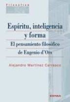 Espíritu, inteligencia y forma, de Alejandro Martínez Carrasco | portada del libro