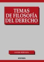 Temas de filosofía del derecho, de Javier Hervada | portada del libro