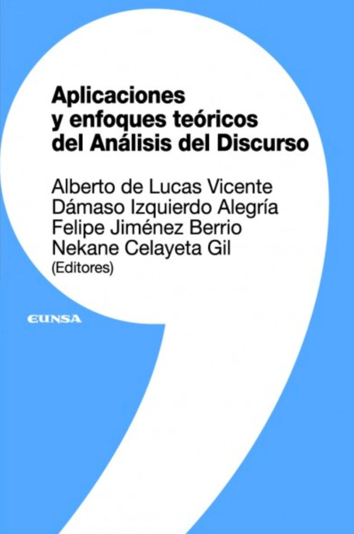 Aplicaciones y enfoques teóricos del análisis del discurso, de de Lucas Vicente | portada del libro