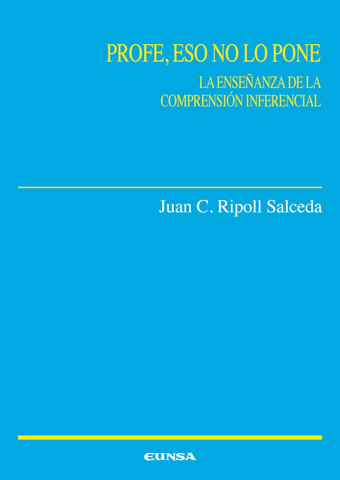 Profe, eso no lo pone, de Ripoll Salceda, Juan Cruz | portada del libro