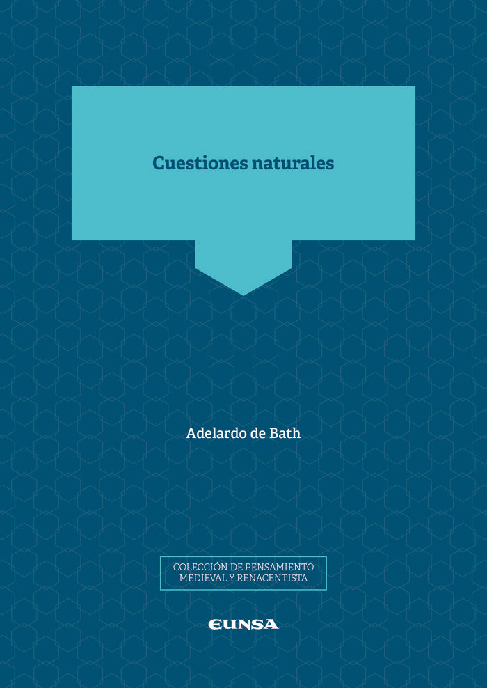 Cuestiones naturales, de de Bath, Adelardo | portada del libro