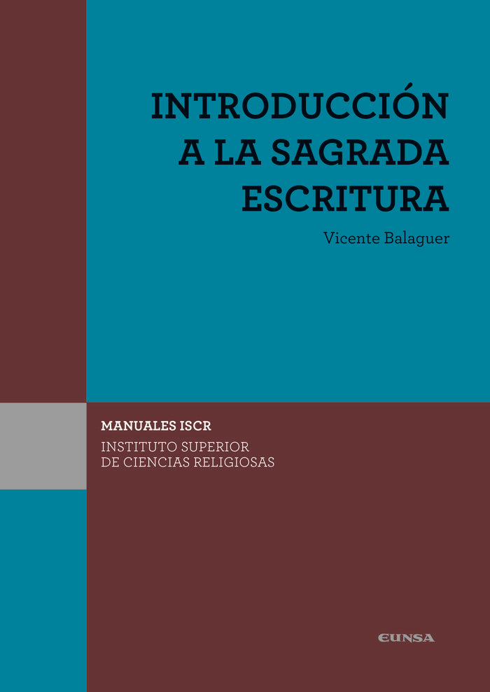 Introducción a la Sagrada Escritura, de Balaguer Beltrán, Vicente | portada del libro