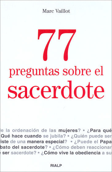 77 preguntas sobre el sacerdote, de Vaillot Anglés, Marc | portada del libro