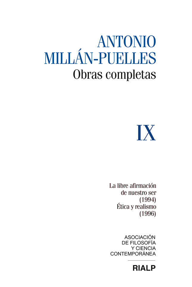 Millán-Puelles. IX. Obras completas, de Millán-Puelles, Antonio | portada del libro