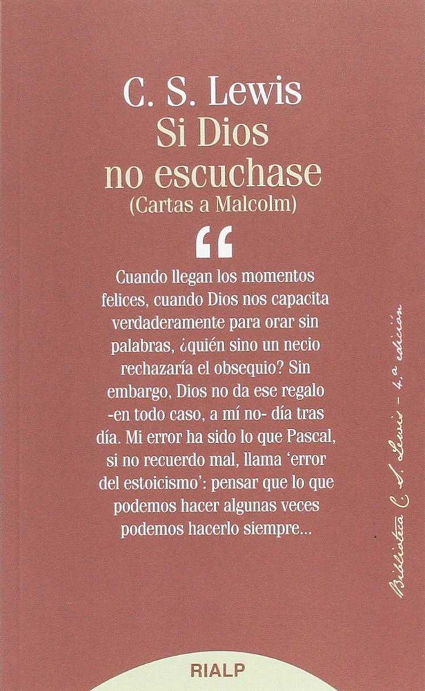 Si Dios no escuchase, de Lewis, Clive Staples | portada del libro