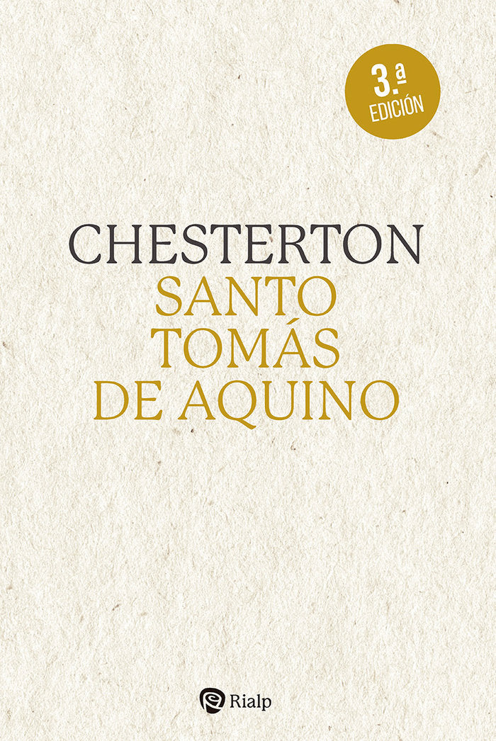 SANTO TOMAS DE AQUINO, de CHESTERTON, G.K | portada del libro