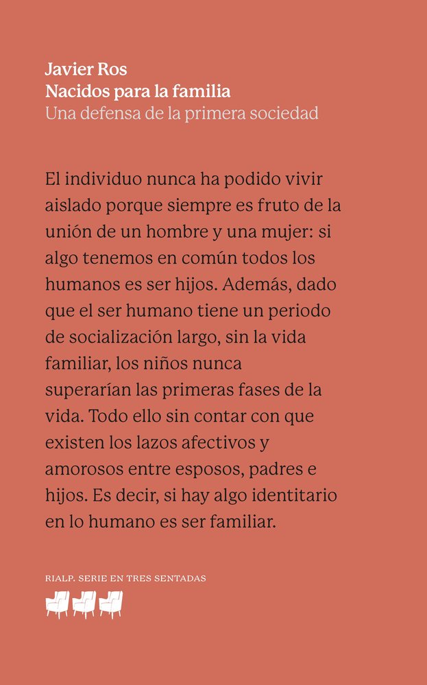 NACIDOS PARA LA FAMILIA, de ROS CODOÑER, JAVIER | portada del libro