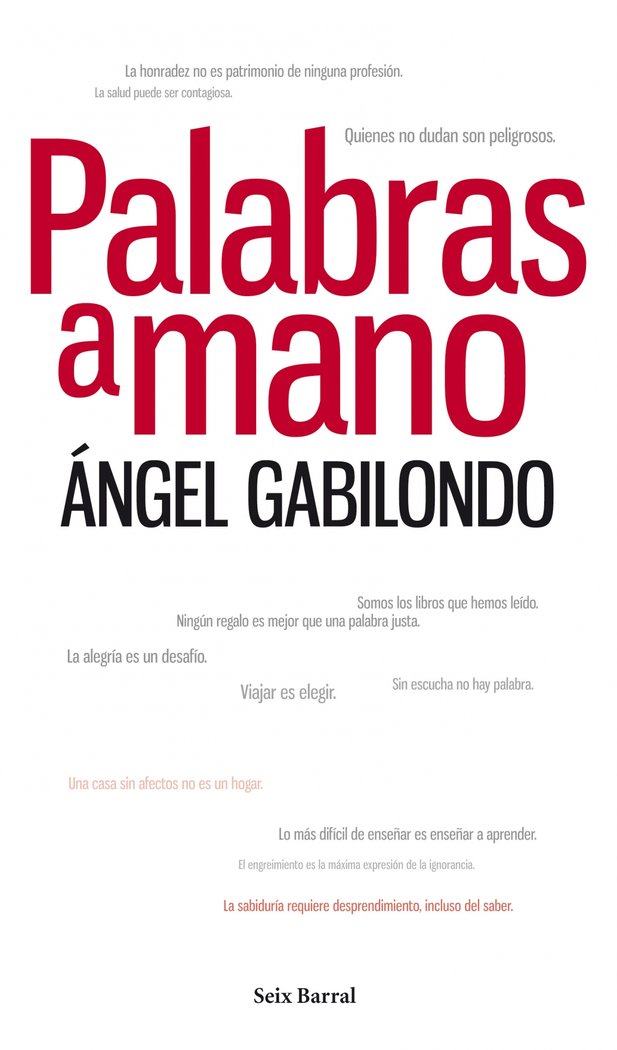 Palabras a mano, de Gabilondo, Ángel | portada del libro