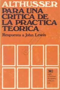 Para una crítica de la práctica teórica, de Althusser | portada del libro