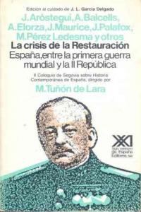 La crisis de la Restauración, de Tuñón de Lara | portada del libro