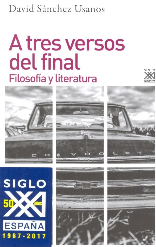 A tres versos del final, de Sánchez Usanos, David | portada del libro