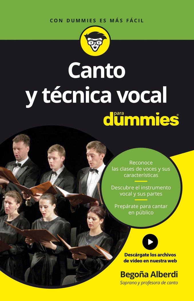 Canto y técnica vocal para Dummies, de Alberdi de Miguel, Begoña | portada del libro