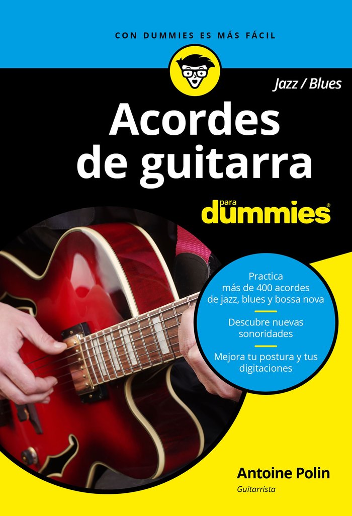 Acordes de guitarra blues/jazz para Dummies, de Polin, Antoine | portada del libro