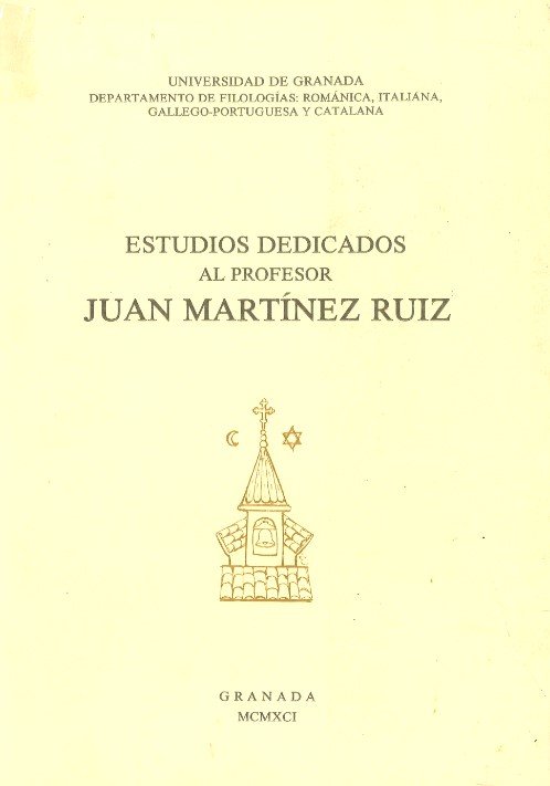Estudios dedicados al profesor Juan Martínez Ruíz, de Varios autores | portada del libro