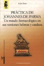 Práctica de Johannes de Parma, de Lola Ferre | portada del libro