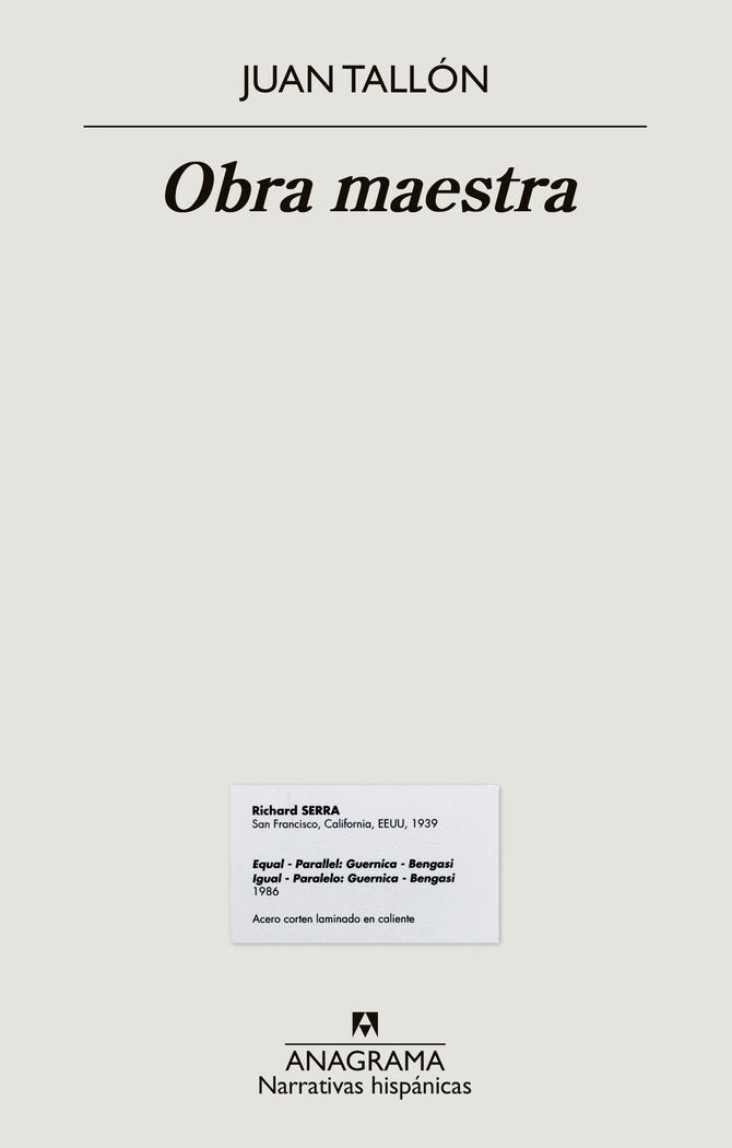 OBRA MAESTRA, de TALLON, JUAN | portada del libro