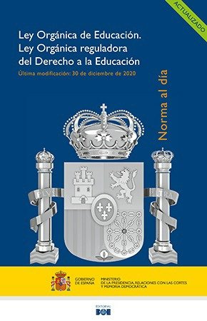 LEY ORGANICA DE EDUCACION. LEY ORGANICA REGULADORA DEL DERECHO A | portada del libro