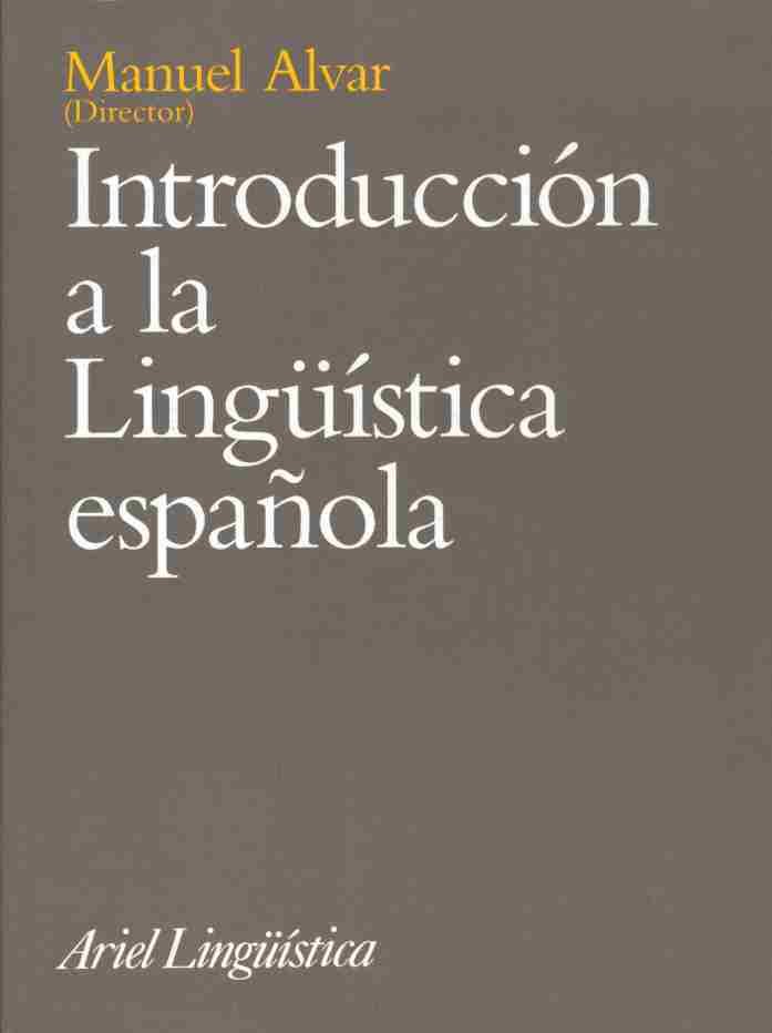 Introducción a la Lingüística española, de Alvar | portada del libro