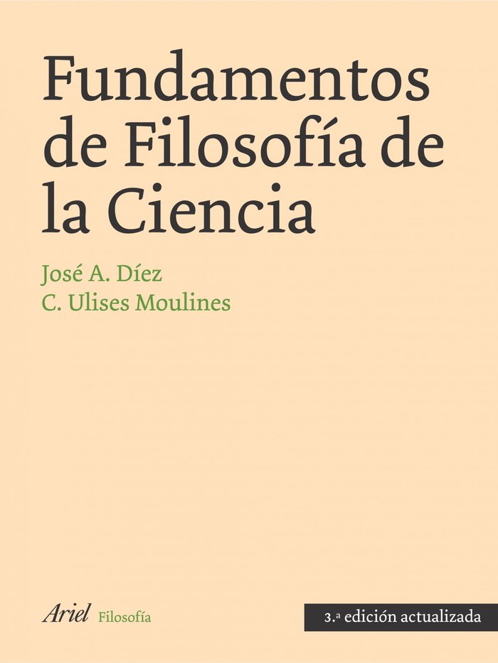 Fundamentos de Filosofía de la Ciencia, de Díez | portada del libro
