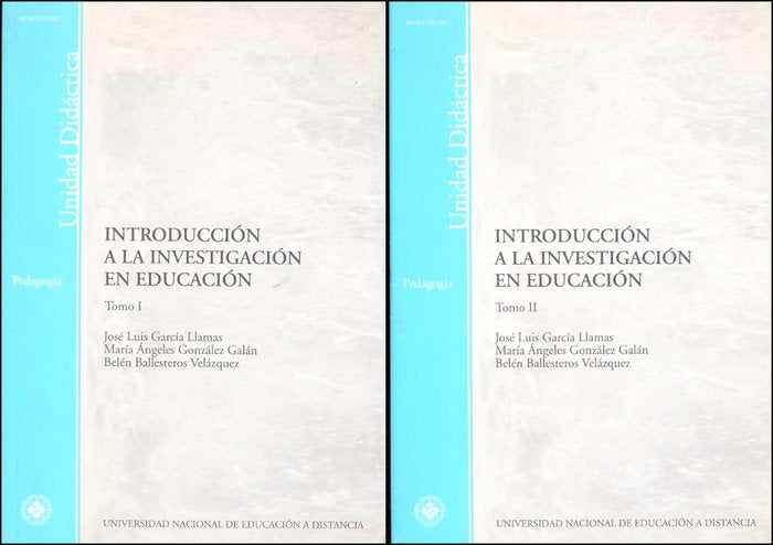 Introducción a la investigación en educación, de García Llamas, José Luis | portada del libro