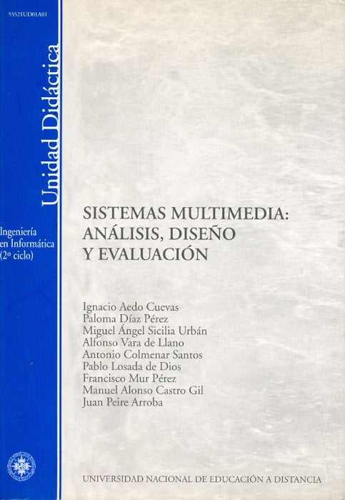 Sistemas multimedia: análisis, diseño y evaluación, de Aedo Cuevas | portada del libro