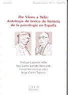 De Vives a Yela: antología de textos de historia de la psicología en España, de Lafuente Niño, Enrique | portada del libro