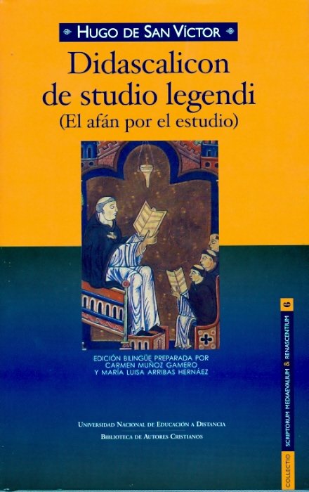 Didascalicon de studio legendi (el afán por el estudio), de Hugo de San Victor | portada del libro