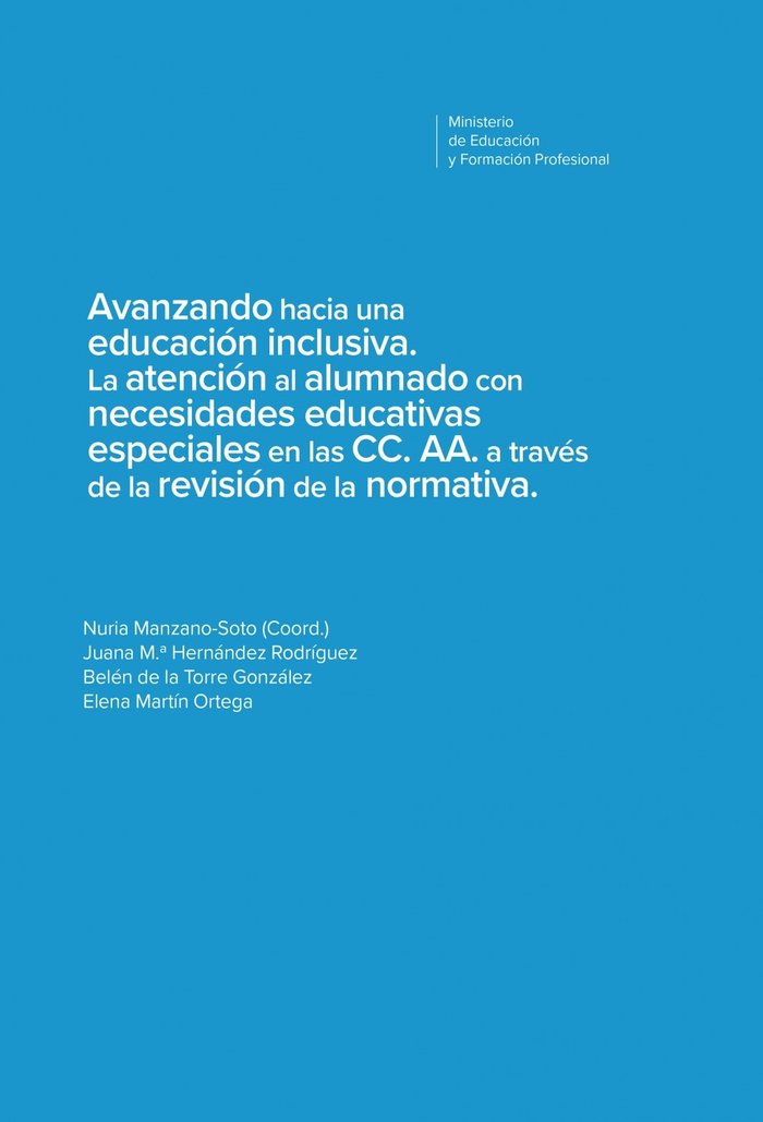 AVANZANDO HACIA UNA EDUCACION INCLUSIVA, de MANZANO SOTO,NURIA | portada del libro