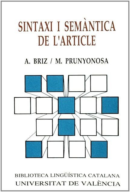 Sintaxi i semàntica de l'article, de Briz Gómez | portada del libro