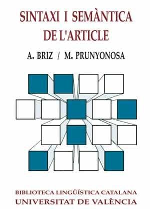 Sintaxi i semàntica de l'article (2a ed.), de Briz Gómez | portada del libro