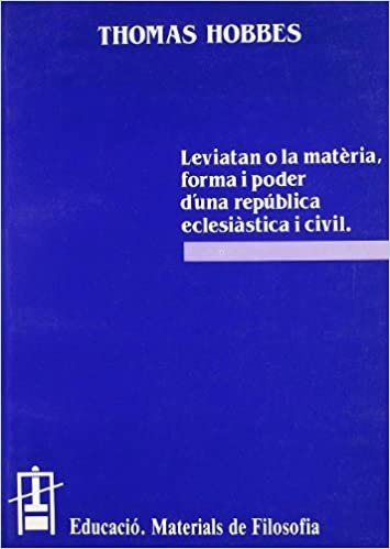 Leviatan o la matèria, forma i poder d?una república eclesiàstica i civil, de HOBBES | portada del libro