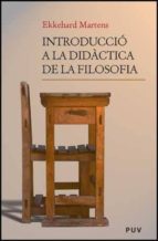 Introducció a la didàctica de la filosofia, de Ekkehard Martens | portada del libro