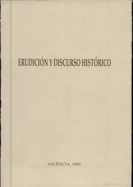 Erudición y discurso histórico: las instituciones europeas (s. XVIII-XIX), de Varios autores | portada del libro
