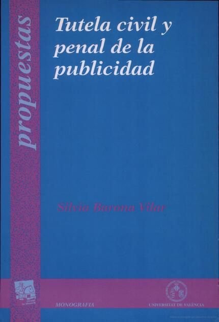Tutela civil y penal de la publicidad, de Barona Vilar | portada del libro