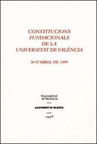 Constitucions fundacionals de la Universitat de València, de Gimeno Blay | portada del libro
