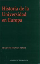 Historia de la Universidad en Europa, de Augusto Iyanga Pendi | portada del libro
