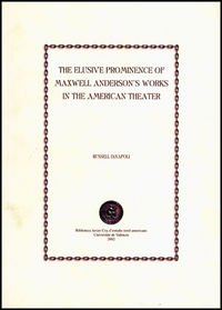 The Elusive Prominence of Maxwell Anderson in the American Theater, de Dinapoli, Russell | portada del libro