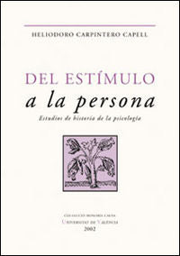 Del estímulo a la persona, de Carpintero Capell | portada del libro