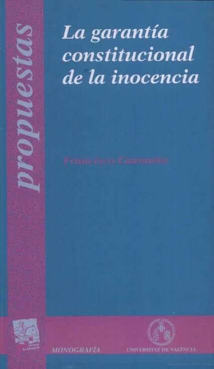 La garantía constitucional de la inocencia, de Caamaño Domínguez | portada del libro