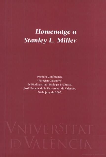 Homenatge a Stanley L. Miller, de Miller | portada del libro