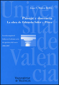 Paisaje y docencia. La obra de Eduardo Soler y Pérez, de Mateu Bellés, Joan F. | portada del libro