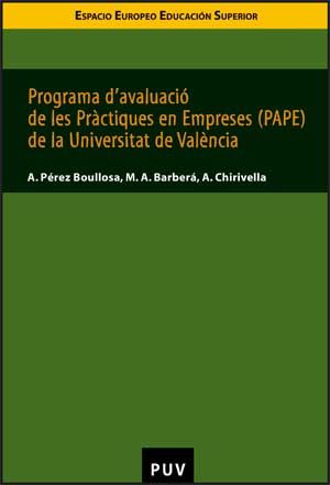 Programa d'avaluació de les Pràctiques en Empreses (PAPE) de la Universitat de València, de Barberá | portada del libro