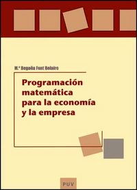 Programación matemática para la economía y la empresa, de Font Belaire | portada del libro