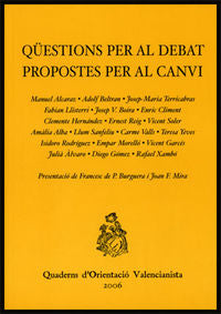 Qüestions per al debat propostes per al canvi, de Varios autores | portada del libro