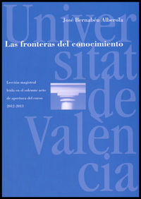 Las fronteras del conocimiento, de Bernabéu Alberola | portada del libro