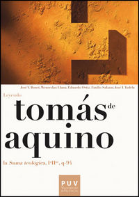 Tomás de Aquino. Leyendo la «Suma teológica, IªIIª, q-94», de Bonet, José Vicente | portada del libro