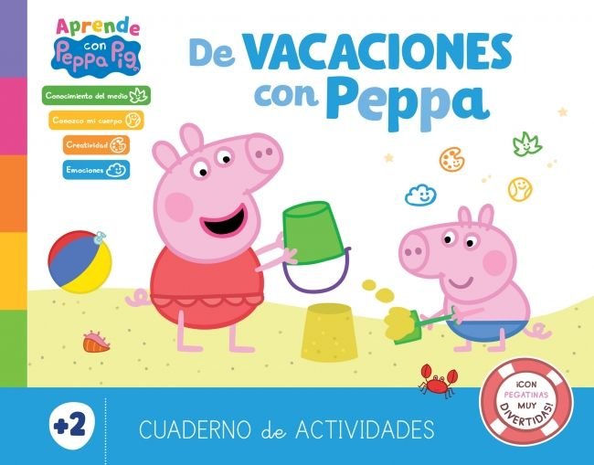 De vacaciones con Peppa - 2 años (Peppa Pig. Cuaderno de actividades), de Hasbro, | portada del libro