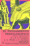 PENSAMIENTO PREFILOSOFICO I, de FRANKFORT | portada del libro