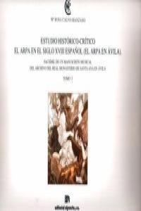 Estudio histórico-crítico I. El arpa en el s. XVIII español (el arpa en Ávila), de Calvo Manzano | portada del libro